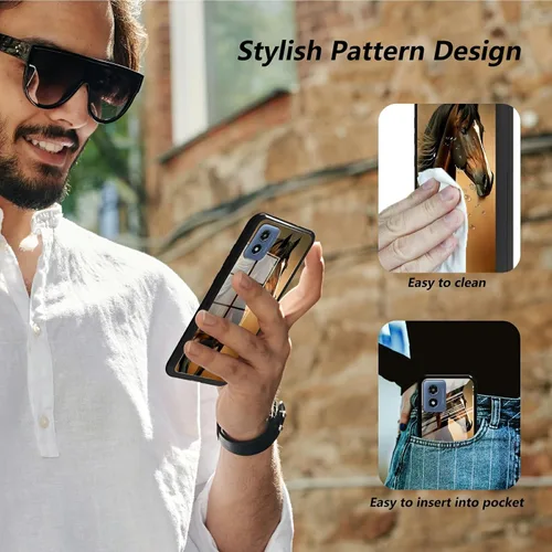 Vista 184 de Funda para Motorola Moto G Stylus 5G 2021 de vidrio templado, funda negra con diseño de mujer negra africana para mujeres y hombres, antiarañazos, a
