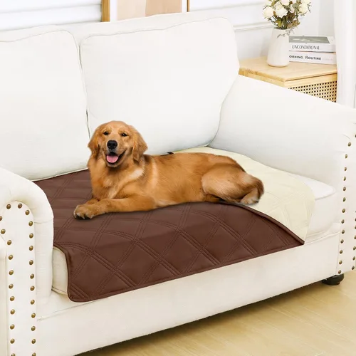 Vista 63 de Smiry Funda impermeable para cama de perro, manta reversible para mascotas para sofá Manta suave lavable para perro, funda a prueba de fugas