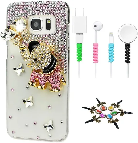 Vista 7 de Bling Case SSSGCDwCPSeries-20 - Funda con tapa y diseño 3D hecho a mano, 100 + cristales