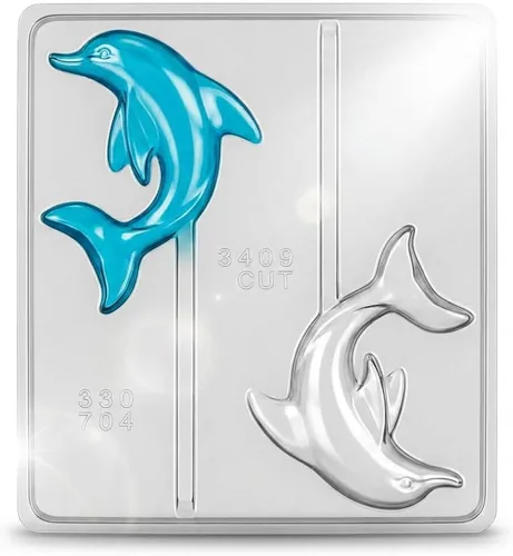 Vista 5 de Dolphin Lollipop Chocolate Candy Mold 3409