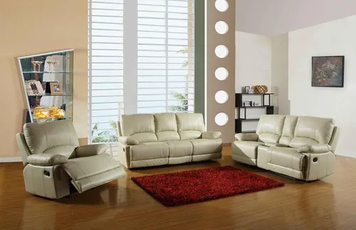 Vista 16 de Blackjack Furniture Brantley Collection - Sofá biplaza reclinable tapizado de cuero con consola, asientos acolchados de felpa con bobina Marrón