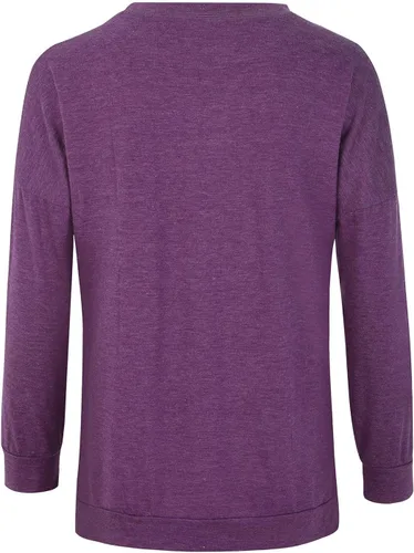 Vista 5 de Camisetas de otoño para mujer, estilo casual, ajuste holgado, cómodas, bonitas, sudaderas de manga larga con cuello redondo