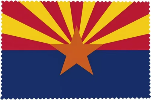 Vista 8 de Rectangular Placemats Set of 4, Heat Resistant Arizona Flag Printed Kitchen Dining Table Mats