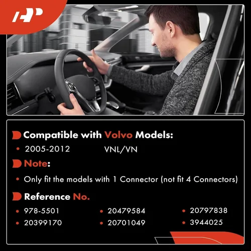 Vista 2 de A-Premium Interruptor de señal de giro Interruptor multifunción compatible con Volvo VNL VN 2005 2006 2007 2008 2009 2010 2011 2012 camión