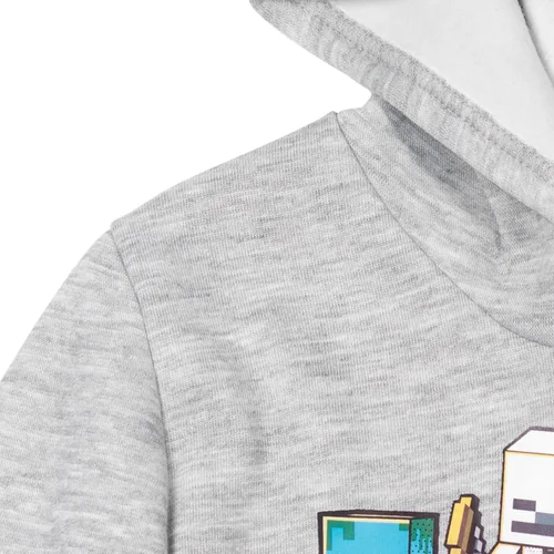 Vista 4 de Minecraft Mobs Alex Steve Creeper Zombie - Sudadera con capucha de forro polar para niños pequeños a grandes