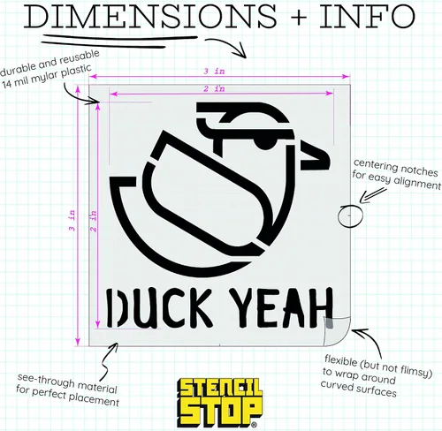 Vista 2 de Stencil Stop Plantillas personalizadas para pintura en aerosol, personalizables para logotipos, empresas, imágenes, plástico Mylar de 0.5 pulgadas