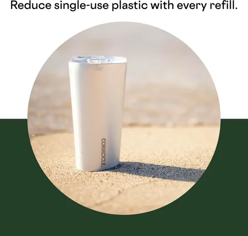 Vista 5 de Corkcicle - Taza de viaje, acero inoxidable con aislamiento Camuflaje del bosque