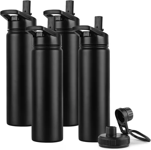 Vista 68 de DOMICARE Botella de agua para niños de 16 onzas para la escuela, de acero inoxidable, con aislamiento al vacío de doble pared, botella de agua