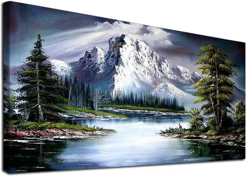 Vista 9 de JATOK Kits de pintura de diamantes para adultos, kits de arte de diamantes en cascada colorida 5D para principiantes, pintura de taladro redondo