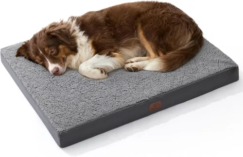 Vista 13 de Bedsure - Cama ortopédica pequeña para perros chicos, impermeable, con funda extraíble lavable, tapete de espuma con forma de huevera para mascotas
