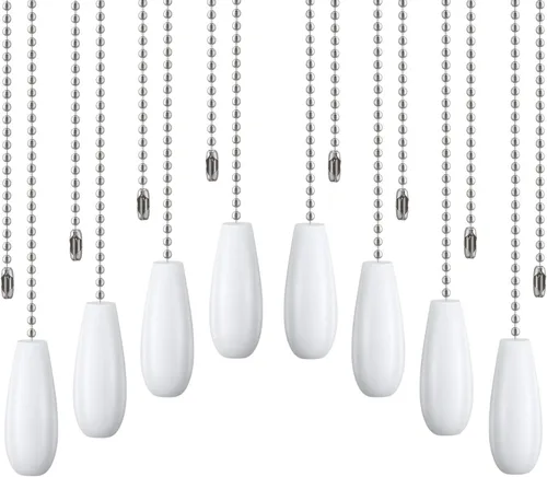 Vista 10 de 8 piezas de cadenas de extensión para ventilador de techo con colgante de madera para lámpara de techo (negro)