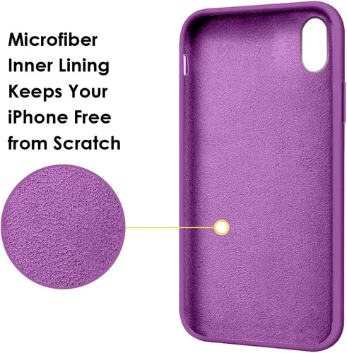 Vista 6 de MOCCA - Funda protectora de silicona con soporte, antiarañazos, de cuerpo completo y a prueba de golpes para iPhone XS/X de 5.8 pulgadas, morado