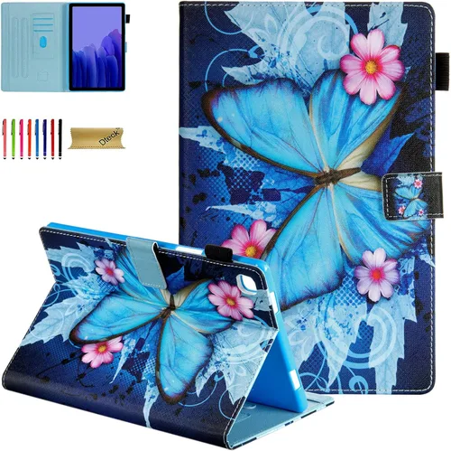 Vista 8 de Dteck Funda protectora de piel sintética con ranuras para tarjetas y función de soporte ajustable, para Samsung Galaxy Tab A7 de 10.4 pulgadas