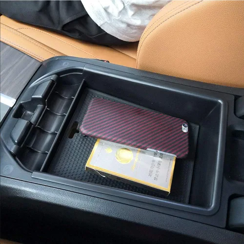 Vista 2 de YIWANG - Guante de almacenamiento para reposabrazos de coche para BMW X3 2018