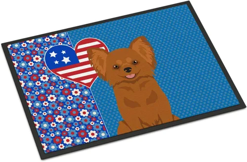 Vista 100 de Caroline's Treasures WDK5119JMAT Airedale Terrier USA - Tapete para interiores o exteriores, 24 x 36 pulgadas, tapete para puerta delantera