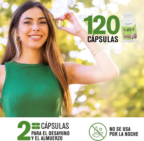 Vista 4 de Naturalslim Relaxslim - Potenciador del metabolismo, ayuda a quemar grasa, supresor del apetito y alivio del estrés, fuente de energía natural