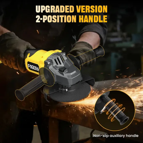Vista 6 de Amoladora Angular Inalámbrica, Herramientas de Amoladora Eléctrica de 4-1/2 Pulgadas Compatible con Batería Dewalt 20V MAX, Amoladora Inalámbrica