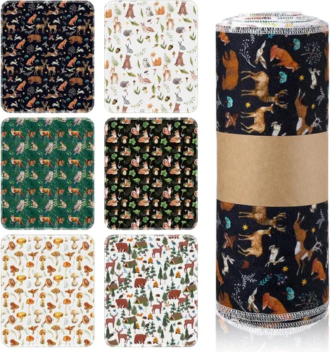 Vista 14 de Redbaker 6 Piezas Rollos de Toallas de Papel Reutilizables Toallas de Cocina a Granel Lavables Sin Papel Paños de Algodón Servilletas de Mano