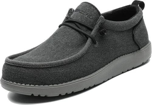 Vista 22 de 1TAZERO Zapatos sin cordones para hombre, extra anchos, ortopédicos, para diabéticos, cómodos para pies hinchados, con soporte de arco para fascitis