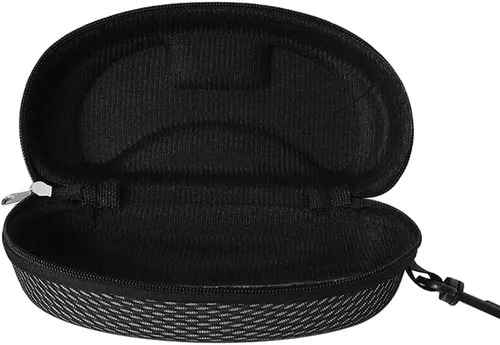 Vista 6 de 2 piezas de cremallera dura gafas de sol Casos portátiles de viaje con gancho de plástico