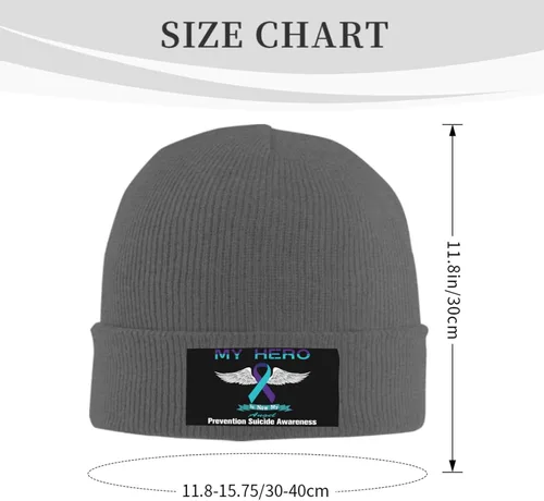 Vista 3 de Beanie Hat Unisex Stretchy Hat Soft Warmth Knit Hat Cap for Men & Women