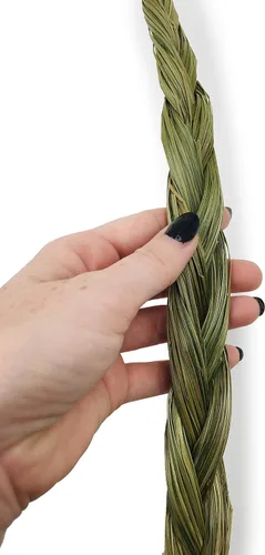Vista 4 de Alternative Imagination Sweetgrass Braid - Incienso natural - 18 a 23 pulgadas de largo