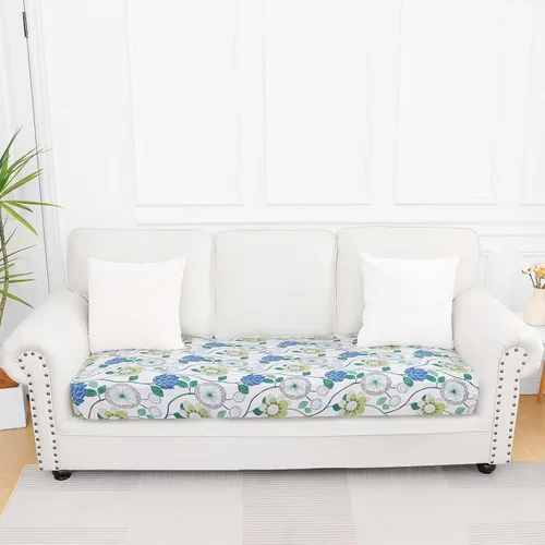Vista 108 de Smiry Fundas de cojín de sofá estampadas, fundas elásticas suaves para sofá, fundas de sofá lavables antideslizantes, protector de muebles para Beige