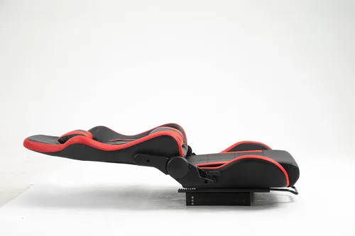 Vista 7 de Minneer Asiento de carreras de doble bloqueo, carga de 400 libras, ángulo ajustable, cómodo, transpirable, ergonómico, silla de juegos de vuelo