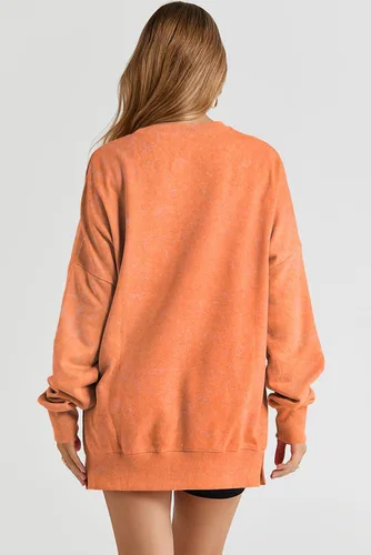 Vista 118 de SHEWIN Sudadera casual de manga larga con cuello redondo para mujer, ligera, holgada