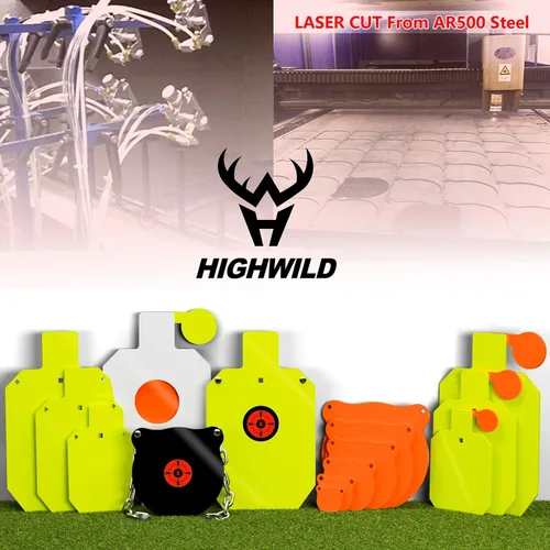 Vista 7 de Sistema de Soporte para Blancos Highwild - Blanco de Acero AR500 con Kit de Montaje 2x4