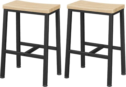 Vista 10 de Homeiju Taburetes de bar, taburetes de bar de altura de mostrador, taburetes de 23.6 pulgadas con reposapiés, asiento de encimera de cocina