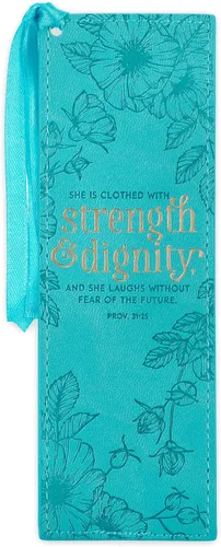 Vista 36 de Christian Art Gifts - Marcapáginas premium de piel sintética vegana con escritura bíblica para mujeres: Cuando ella habla - Proverbios 31:26, Marrón
