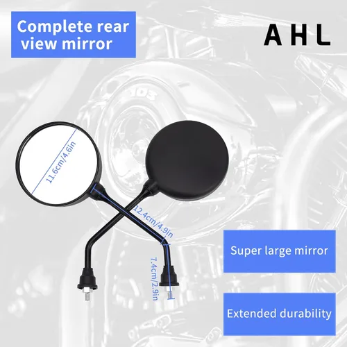 Vista 3 de AHL Espejos retrovisores con kit de transferencia compatibles con: BMW G310R 2017-2018/G310GS 2017-2018/F650GS/F800GS/F800R/F700GS