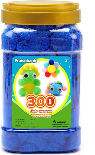 Vista 39 de Praisebank Pompones Negros - 2000 piezas, 1cm, Ideales para Artes y Manualidades, Bolas de Pompón en Frasco