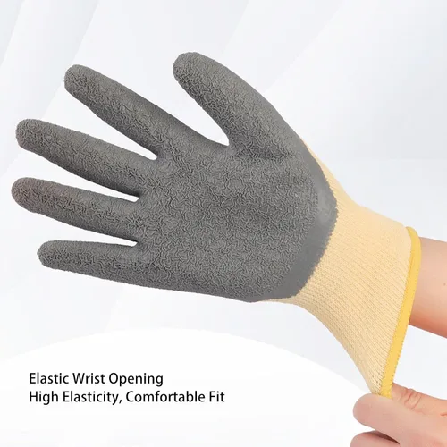 Vista 6 de Hilitand Guantes de trabajo de aislamiento ignífugos, guantes de electricista de goma de 400 V con textura antideslizante en tela de nailon