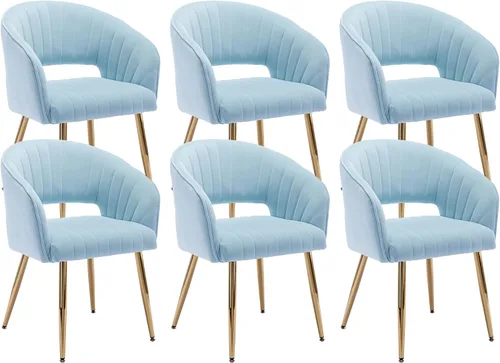 Vista 12 de KCC Silla de Escritorio Moderna de Terciopelo Sillón de Acento Tapizado Sillas Copetudas Sillas de Comedor, Sillas de Tocador Copetudas Silla