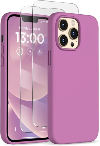 Vista 18 de Funda de silicona para iPhone 13 Pro, funda para teléfono, color Negro
