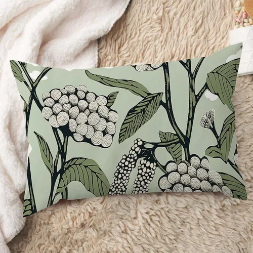 Vista 22 de ArogGeld Fundas de cojín de estilo chinoiserie, diseño de flores y pájaros, color rosa rubor, diseño de animales de pavo real, jardín asiático