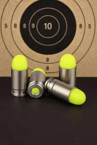 Vista 4 de Rondas de metal de alta calidad de 0.354 in - Tapas reutilizables a presión, verde neón