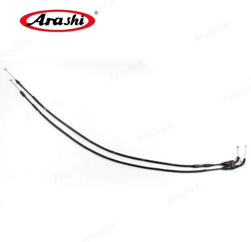 Vista 5 de Arashi Cable del acelerador para Yamaha MT-07 FZ-07 2014 2015 2016 línea de alambre inoxidable y goma accesorios de motocicleta MT07 FZ07 negro