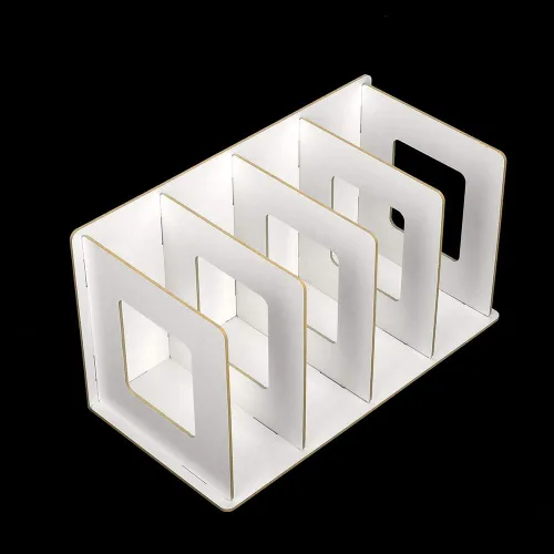Vista 4 de Estantería para libros, muebles para el hogar, estantería para niños (blanco cálido)