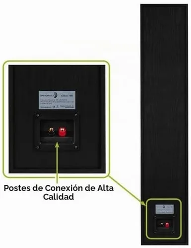 Vista 6 de Dayton Audio Classic T65 Par de altavoces de torre de pie (negro)