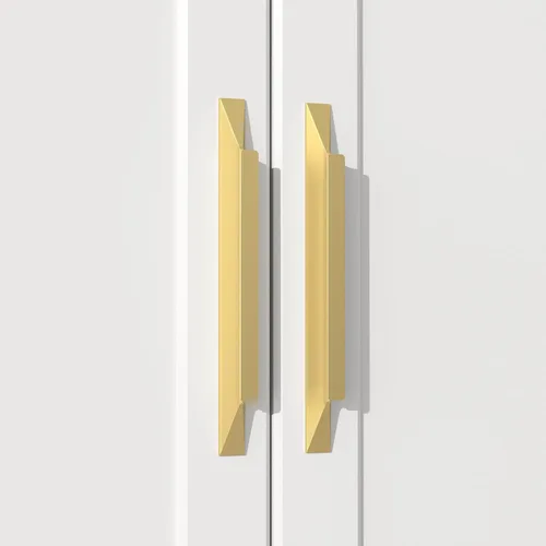 Vista 14 de Goldenwarm - Paquete de 5 manijas negras para cajones de 3-3/4 pulgadas, herrajes modernos para armarios, manijas para puertas de baño y vestidores