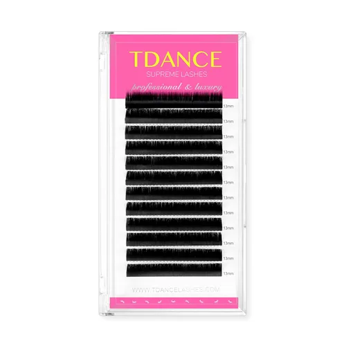Vista 2 de TDANCE Pestañas clásicas Rizo D 0.002 in Grosor 0.512 in + Extensiones de pestañas YY Rizo C 0.003 in Grosor 0.315-0.591 in