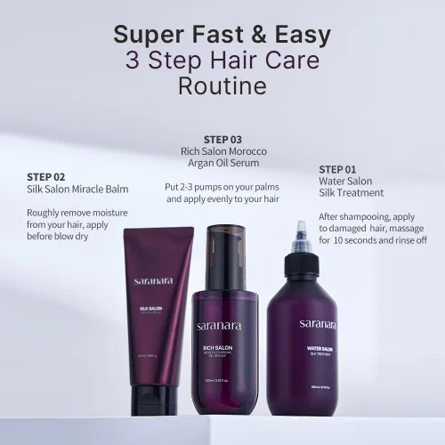 Vista 5 de SARANARA Silk Salon Miracle Balm_Non Wash Dry Essence Hair Pack_Korea Beauty