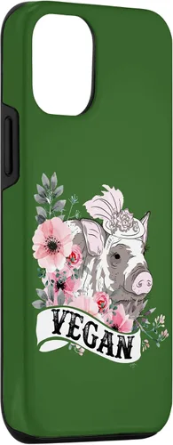 Vista 3 de iPhone 14 Vegan Pig Beautiful Vegan Lover Costume Case