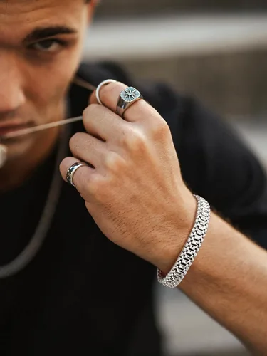 Vista 3 de U7 Link Bracelets for Men, Stainless SteelBlackGold Plated Cuban Link Chain Bracelets, Unisex Chunky Bracelets, Xmas Fathers Day Jewelry for Him