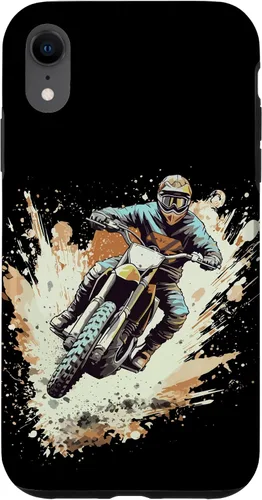 Vista 8 de Carcasa gráfica para iPhone 15 Dirt Bike Rider Motocross Racing Motocicleta