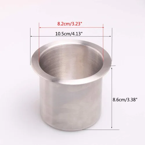 Vista 2 de Run - Juego de 1 soporte de acero inoxidable para bebidas de mesa de póquer (plateado)