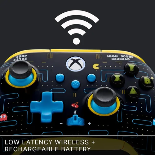 Vista 4 de PowerA Wireless Controller for Xbox Series XS - PAC-MAN SE, hall effect thumbsticks, low latency wireless, officially licensed, works with Xbox One